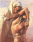 Adam Styka Canvas Paintings - Desert Seduction